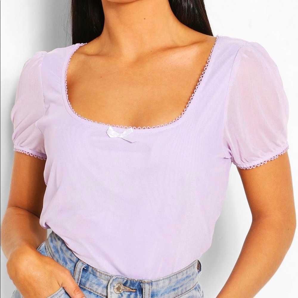 mesh lilac t shirt
